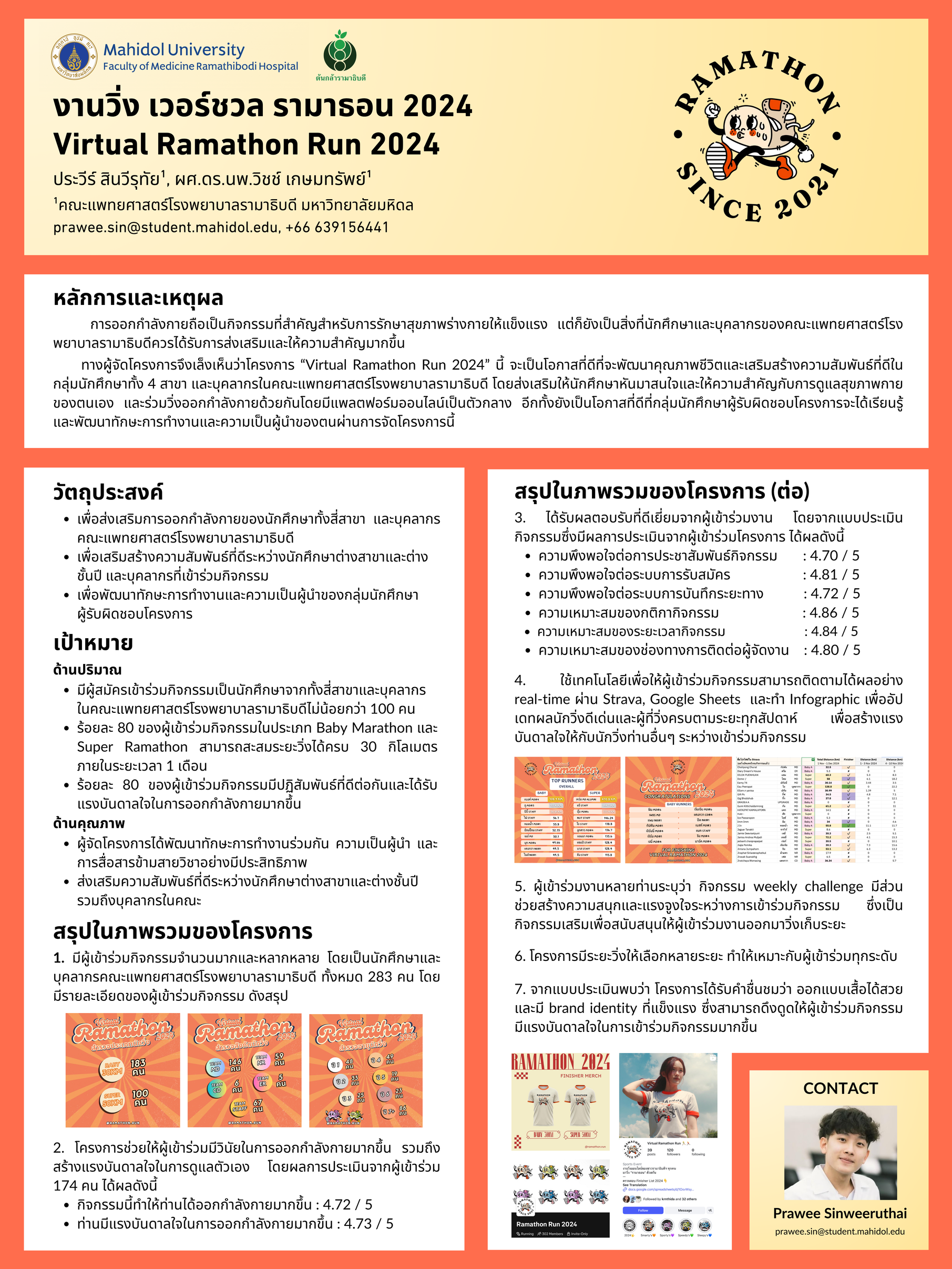 โปสเตอร์สรุปงานวิ่ง